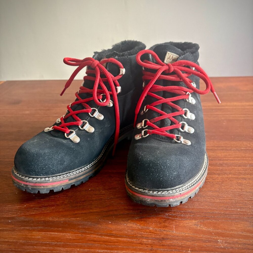 Monetllana Black Suede Hiking Boots -size 8-8.5